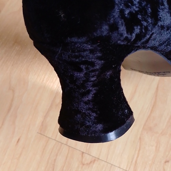 Rampage Suede Velour Black Wedge Heels Shoes 7 M - Picture 14 of 16